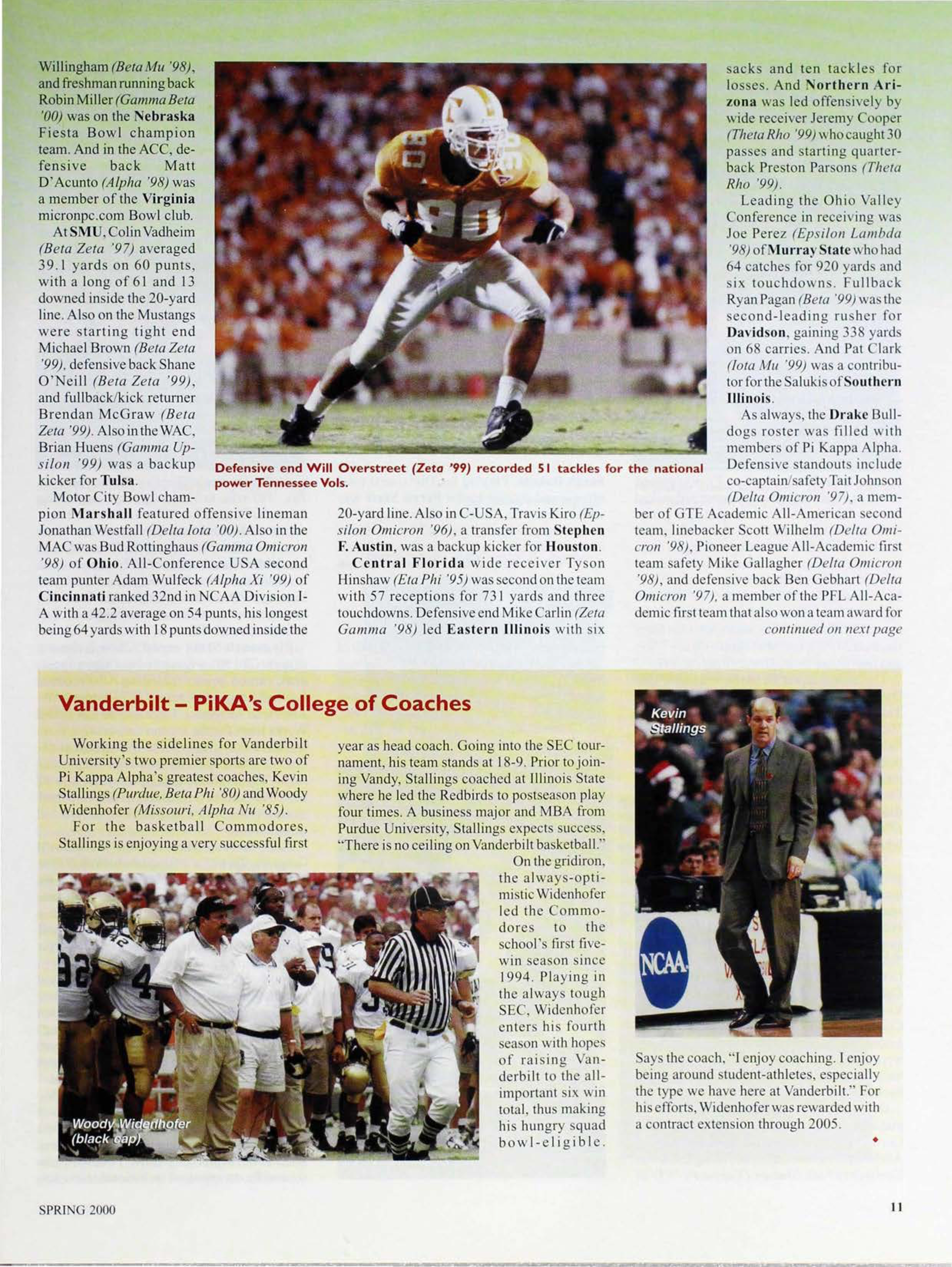 Vanderbilt-Pi Kappa Alpha's College Of Coaches